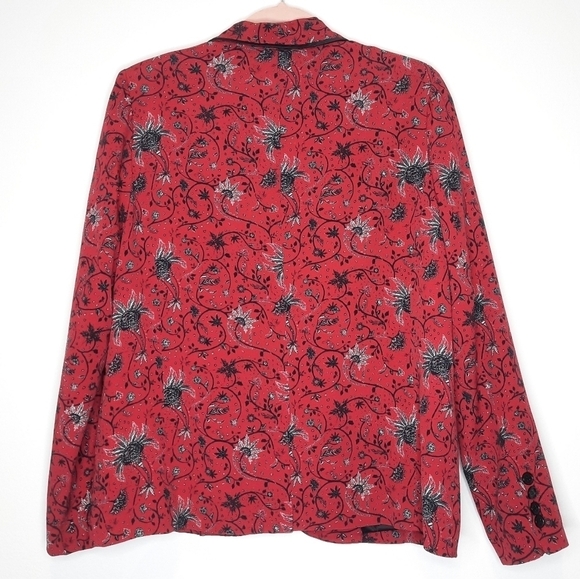 Anthropologie Berenice Piped Floral Blazer  M 🦂 - Picture 5 of 9